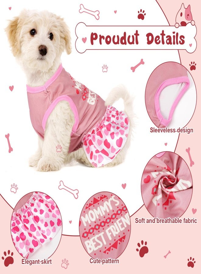 Clysee 6 Pack Girl Dog Clothes Pet Dress Shirt Female Cute Dog Sundress Puppy Christmas Apparel Clothes Outfits with Ruffles for Pets Cats(Large) - Image 3